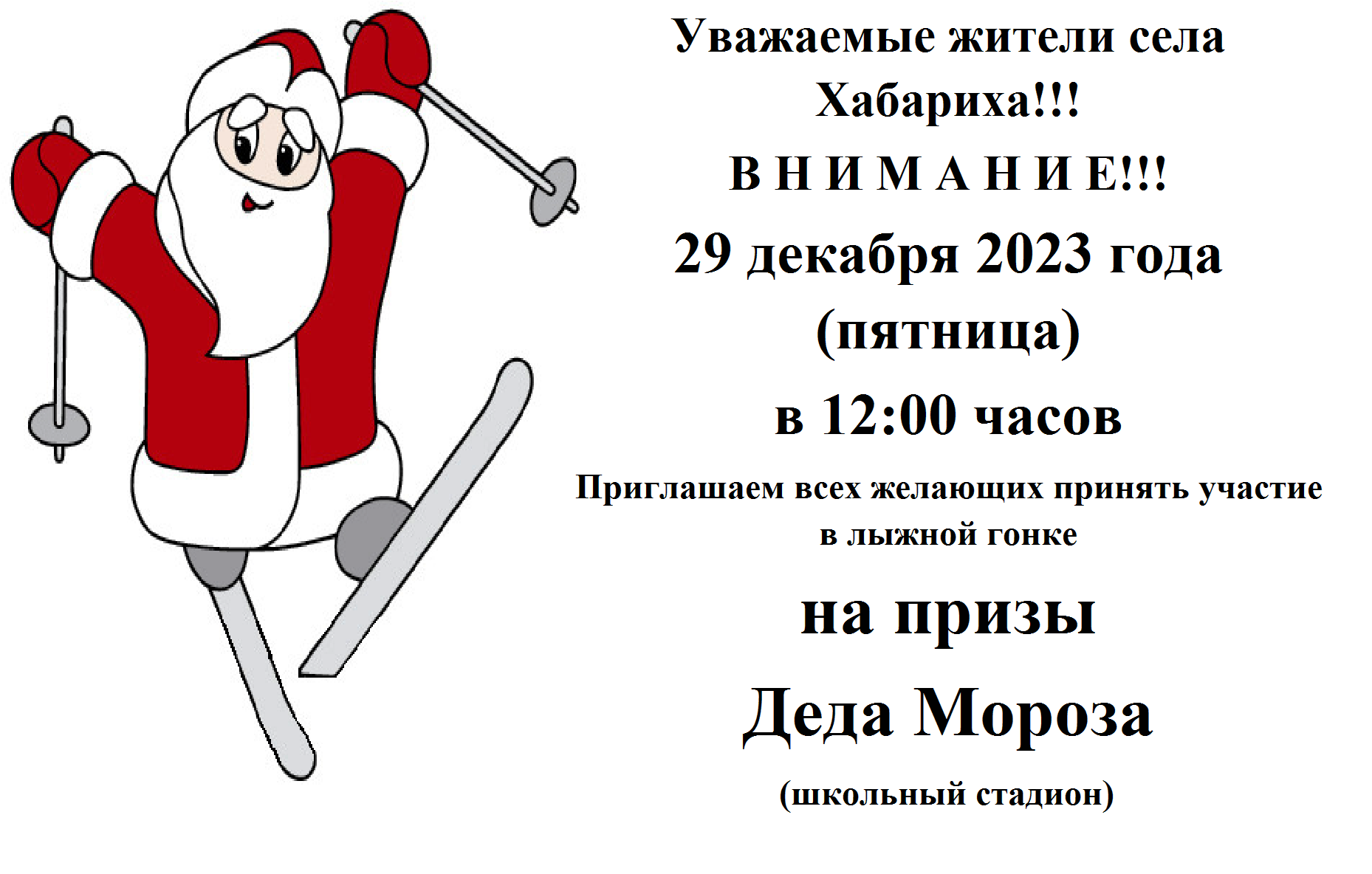 Лыжные соревнования на призы Деда Мороза..